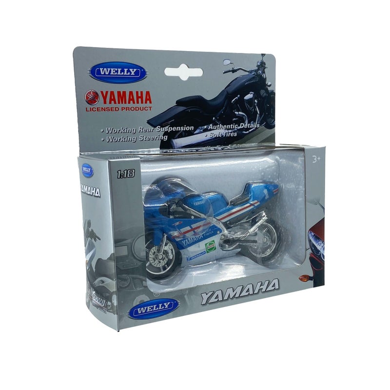 Welly Die Cast Motorcycle Blue Yamaha 1994 TZ250M, 1:18 Scale - Image 4